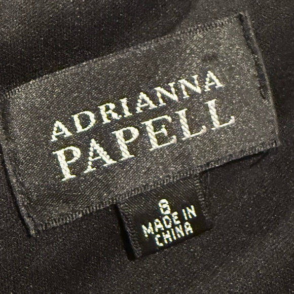 Cocktail Dress Adrianna Papell Black Midi Dress - Picture 6 of 8